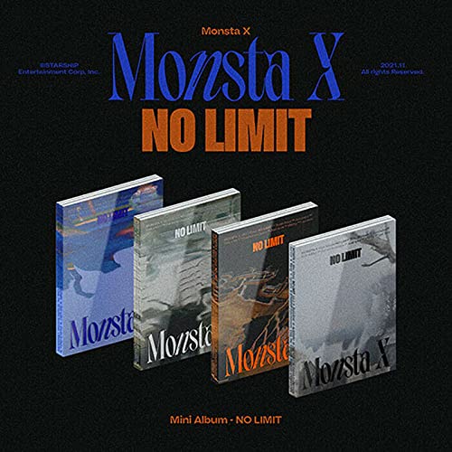 MONSTA X [ NO LIMIT ] 10th Mini Album ( 1 + 2 + 3 + 4 ) 4 Ver SET. 4ea CD+4ea Photo Book(each 96p)+4ea Photo Card+4ea Sticker+4ea Folded Poster(On pack)+4ea PRE-ORDER ITEM+8ea STORE GIFT CARD von Starship Entertainment