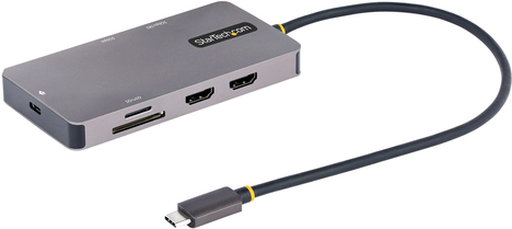 STARTECH USB C MULTIPORT ADAPTER 2 HDMI HDMI 4K 60HZ 2PT 5GBPS USB-A (120B-USBC-MULTIPORT) von Startech