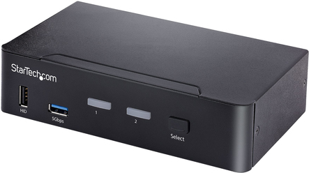 STARTECH.COM 2 Port USB C KVM Switch KVM Umschalter mit 4K 60Hz DisplayPort Thunderbolt 3/4 und USB C DP Alt Mode Audio USB A Hub (SV231DPUCA) von Startech