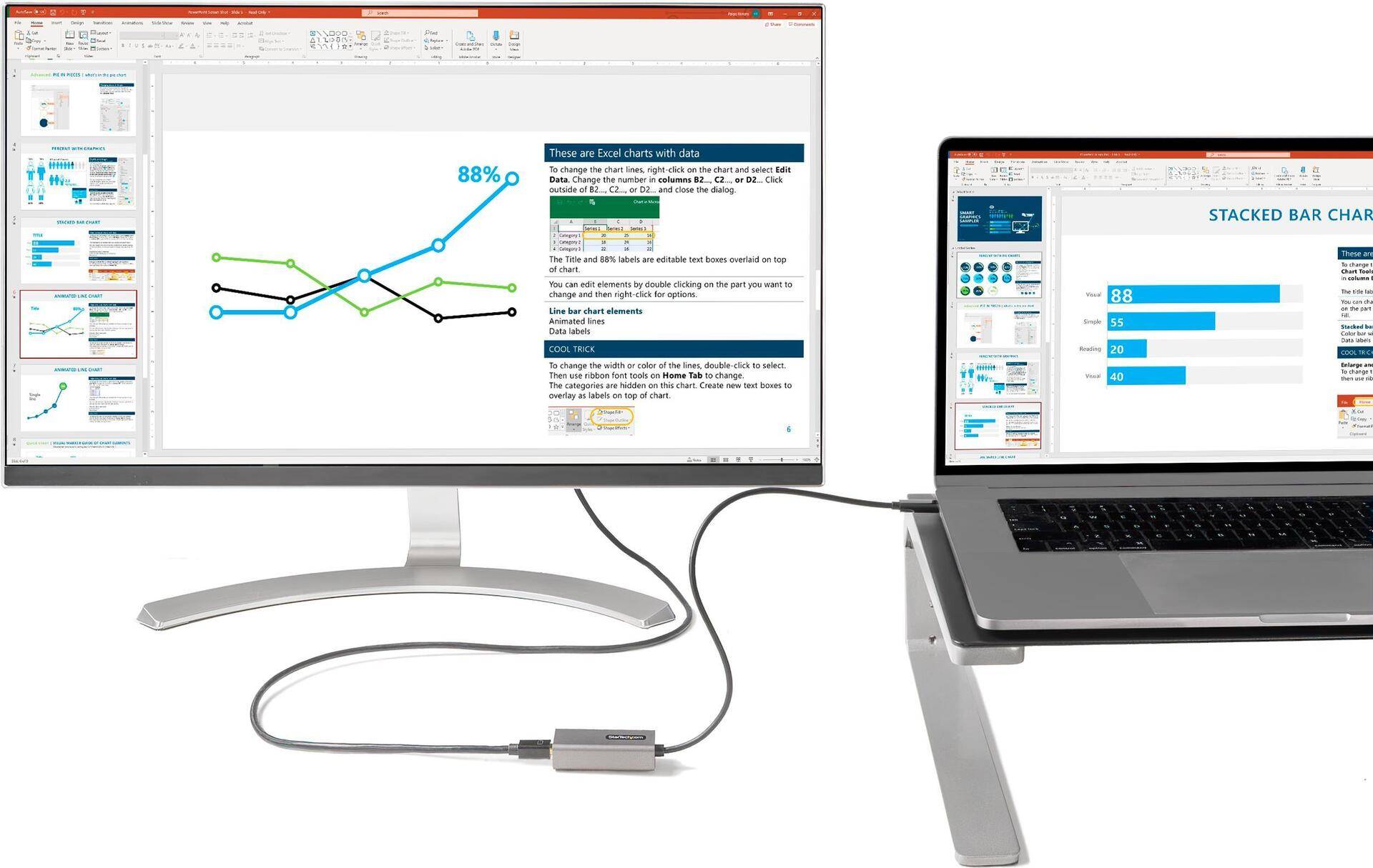 STARTECH.COM USB-C auf Mini DisplayPort Adapter - 4K 60Hz USB-C auf mDP Adapter Dongle - Videokonverter - 30cm Kabel (CDP2MDPEC) von Startech