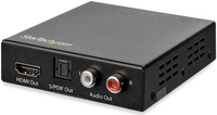 StarTech .com 4K HDMI Audio Extractor - 4K 60Hz - HDMI Audio Sound Splitter - HDR - SPDIF Toslink Optisches Audio (HD202A) - HDMI-Audiosignal-Extractor Mit diesem 4K-HDMI-Audio-Extractor können Sie die Audiodaten aus Ihren HDMI-Videostreams extrahieren, um eine klare Audioausgabe zu erzeugen, die Sie direkt an ein digitales oder analoges Audiogerät anschließen können. Der Extraktor unterstützt die HDMI 2 von Startech