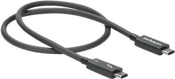 StarTech .com 50cm Thunderbolt 3 (40Gbit/s) USB-C Kabel - Thunderbolt, USB und DisplayPort kompatibel - Thunderbolt-Kabel - 50 cm Dieses Thunderbolt 3-Kabel (40 Gbit/s) k�nnen Sie an jeden Thunderbolt 3 (USB-C )-Anschluss anschlie�en, um Video und Daten f�r Thunderbolt- und USB-Ger�te bereitzustellen. Zudem bietet das Kabel Stromversorgung zum Laden Ihrer Ger�te, und Sie k�nnen bis (TBLT34MM50CM) von Startech