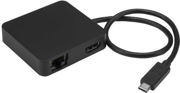 StarTech .com USB-C Multiport Adapter - USB Typ C auf 4K HDMI / USB 3.0 / Gigabit Ethernet - Powered USB Hub - USB-C zu USB Adapter - externer Videoadapter - Schwarz Dieser USB-C-Multiport-Adapter kombiniert die Funktionen von drei einzelnen HDMI-Adaptern, einem USB-C-Videoadapter, einem USB-C-zu-USB-3.0-Adapter und einem Gigabit Ethernet-Adapter in einer tragbaren Dockingstation für Ihren Laptop. Schließen Sie ein 4K (DKT30CHD) von Startech