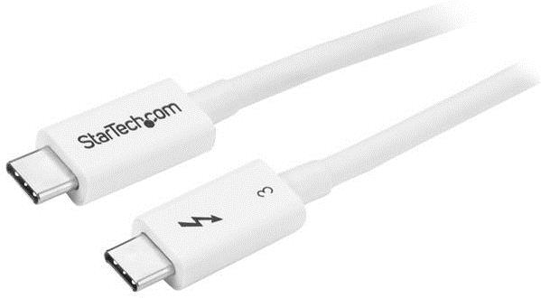 StarTech.com 0.5m Thunderbolt 3 Cable 40Gbps - White - Thunderbolt USB-C DP - Thunderbolt-Kabel - USB Typ C (M) bis USB Typ C (M) - 50 cm - 4K Unterstützung - weiß von Startech