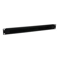 StarTech.com 1 HE Rackblende mit Bürste zur Kabeldurchführung - Kabelführungsplatte für Schaltschrank - Schwarz - 1U - 48,3 cm (19) - für P/N: 2POSTRACK42, 4POSTRACK12U, 4POSTRACK25U, 4POSTRACK42, RK960CP, RKQMCAB12, RKWOODCAB12 (CMBRUSH1U) von Startech