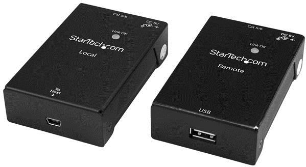 StarTech.com 1 Port USB2.0 over Cat5 oder Cat6 Extender Kit - USB Extender - USB zu Ethernet Extender - 50,0m- USB-Erweiterung - USB2.0 - bis zu 50 m (USB2001EXTV) von Startech