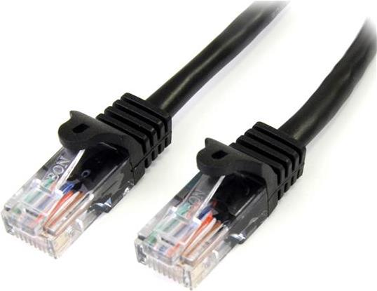 StarTech.com 10,0mCat5e Ethernet Netzwerkkabel Snagless mit RJ45 - Cat 5e UTP Kabel - Schwarz - Patch-Kabel - RJ-45 (M) bis RJ-45 (M) - 10,0m - UTP - CAT 5e - ohne Haken - Schwarz (45PAT10MBK) von Startech