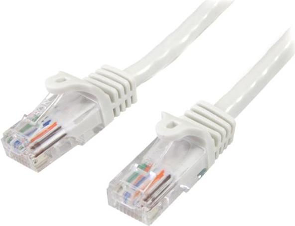 StarTech.com 10,0mCat5e Ethernet Netzwerkkabel Snagless mit RJ45 - Cat 5e UTP Kabel - Wei� - Patch-Kabel - RJ-45 (M) bis RJ-45 (M) - 10,0m - UTP - CAT 5e - ohne Haken - wei� (45PAT10MWH) von Startech