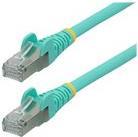 StarTech.com 10m CAT6a Ethernet Cable - Aqua - Low Smoke Zero Halogen (LSZH) - 10GbE 500MHz 100W PoE++ Snagless RJ-45 w/Strain Reliefs S/FTP Network Patch Cord - Patch-Kabel - RJ-45 (M) zu RJ-45 (M) - 10 m - S/FTP - CAT 6a - IEEE 802.3bt - halogenfrei, geformt, ohne Haken, verseilt - Aquamarin von Startech