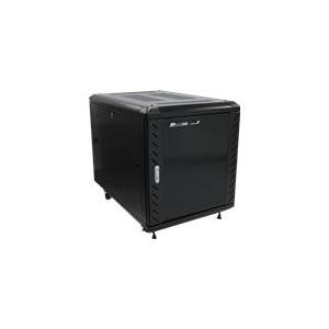 StarTech.com 12HE Office Serverschrank 91cm Tief - Server Rack Gehäuse bis max. 800 Kg belastbar - Schrank - Schwarz - 12U - 91,4 cm (36) (RK1236BKF) von Startech