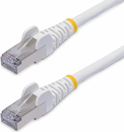 StarTech.com 15m White CAT8 Ethernet Cable, Snagless, S/FTP, 25G/40G - Patch-Kabel - RJ-45 (M) zu RJ-45 (M) - 15 m - 5.6 mm - S/FTP - CAT 5/5e/6/6a/8 - IEEE 802.3bt/IEEE 802.3ba - halogenfrei, ohne Haken - weiß (NLWH-15M-CAT8-PATCH) von Startech