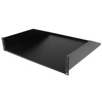 StarTech.com 2 HE 19 Fest montierbarer Schwerlast Fachboden für Server Rack - Schrank bis 56 Kg - Fachboden für Serverschrank 45cm Tief - Rack - Regal - Schwarz - 2U - 48,3 cm (19) - für P/N: RK12OD2, RK2537BKM, RK3236BKF, RK4236BKB, RK4242BK24, RK4242BK30, RKQMCAB12V2 (CABSHELFHD) von Startech