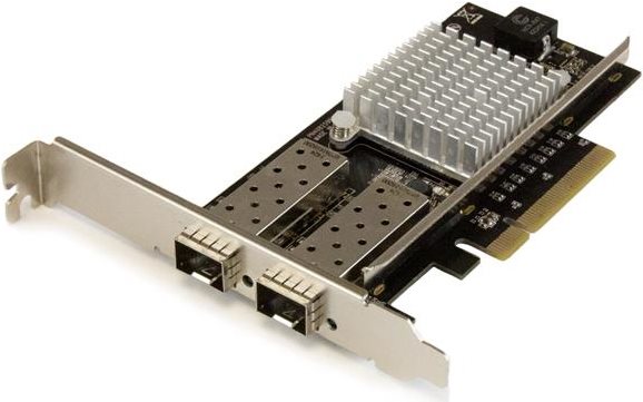 StarTech.com 2-Port 10G Fiber Network Card with Open SFP - PCIe, Intel Chip - Netzwerkadapter - PCI Express 2,0 x4 Low Profile - 10 GigE - 10GBase-LR, 10GBase-SR, 10GBase-LRM - Schwarz (PEX20000SFPI) von Startech