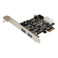 StarTech.com 2 Port USB3.0 PCI Express Schnittstellenkarte mit UASP und 4 Pin LP4 Molex - USB-Adapter - PCIe - USB3.0 x 2 - für P/N: USB3S2ESATA3 (PEXUSB3S25) von Startech