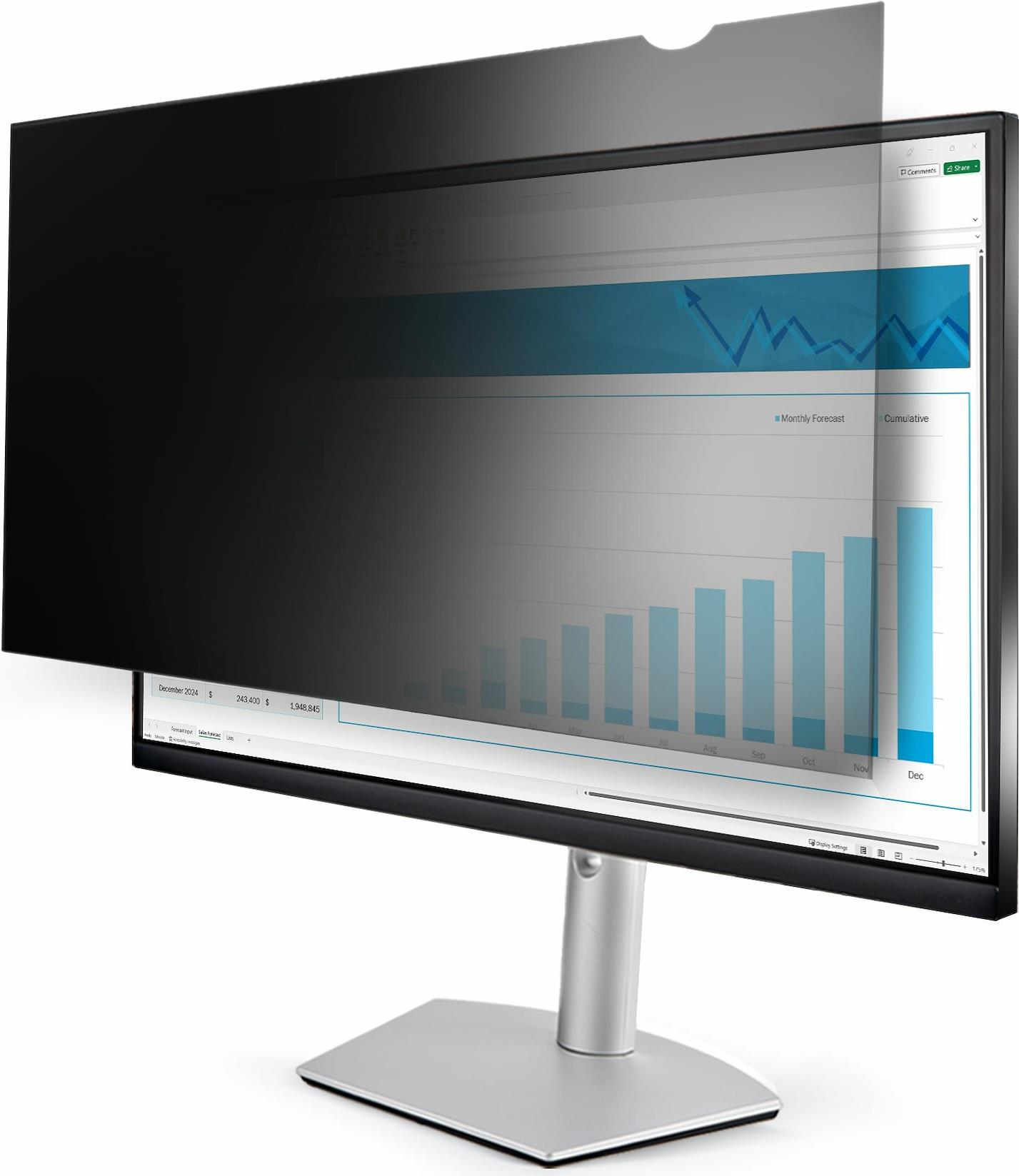 StarTech.com 25-inch 16:9 Computer Monitor Privacy Screen/Filter - Blickschutzfilter für Bildschirme - entfernbar - Halter/Klebepunkte - 63.5 cm (25) (2569-PRIVACY-SCREEN) von Startech