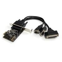 StarTech.com 2S1P PCI Express Schnittstellenkarte - PCIe Seriell / Parallel Karte mit Breakout Kabel - Adapter Parallel/Seriell - PCIe Low Profile - RS-232 - 2 Anschlüsse + 1 paralleler Port (PEX2S1P553B) von Startech