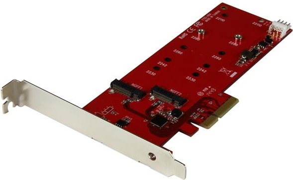StarTech.com 2x M.2 SSD Controller Card - PCIe - M.2 SATA III NGFF Card - Speicher-Controller - M.2 (M.2) - M.2 Card / SATA 6Gb/s - 6 GBps - PCIe 2.0 x2 von Startech