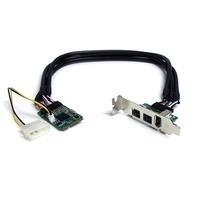 StarTech.com 3 Port 2b 1a 1394 Mini PCI Express FireWire-Kartenadapter - FireWire-Adapter - PCI Express Mini Card - FireWire 800 - 2 Anschlüsse + 1 x FireWire (MPEX1394B3) von Startech
