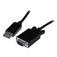 StarTech.com 3 ft DisplayPort to VGA Adapter Cable DP to VGA Black - DisplayPort-Kabel - DisplayPort (M) bis HD-15 (M) - 91.5 cm - eingerastet - Schwarz von Startech