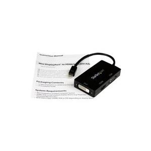 StarTech.com 3-in-1 Mini DisplayPort auf HDMI / DVI / VGA Adapter - Videokonverter - Schwarz (MDP2VGDVHD) von Startech