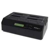 StarTech.com 4 Bay Festplatten Kopierstation USB 3.0 / eSATA auf SATA - HDD 1:3 Duplikator - Festplattenduplikator - 4 Schächte (SATA-300) von Startech
