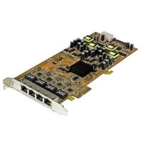 StarTech.com 4 Port Gigabit PoE PCIe Network Card - PSE PCI Express NIC - Netzwerkadapter - PCI Express x4 - Gigabit Ethernet x 4 (ST4000PEXPSE) von Startech