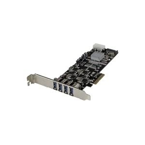 StarTech.com 4 Port USB3.0 SuperSpeed PCI Express Schnittstellenkarte mit 4 5Gb/s Kanälen und UASP - SATA/LP4 Strom - USB-Adapter - PCI Express x4 - USB3.0 x 4 (PEXUSB3S44V) von Startech
