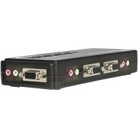 StarTech.com 4 Port VGA / USB KVM Switch - 4-fach VGA KVM Switch inkl. Kabel und Audio - KVM-/Audio-Switch - USB - 4 x KVM/Audio - 1 lokaler Benutzer - Desktop (SV411KUSB) von Startech