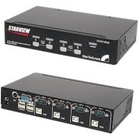 StarTech.com 4 Port VGA USB KVM Switch mit Hub - Professioneller VGA KVM Umschalter - KVM-Switch - USB - 4 x KVM port(s) - 1 lokaler Benutzer - Desktop (SV431USB) von Startech