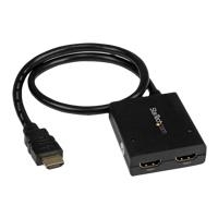 StarTech.com 4K HDMI 2-Port Video Splitter - USB or Power Adapter - 4K 30Hz - Video-/Audio-Splitter - 2 x HDMI - Desktop (ST122HD4KU) von Startech
