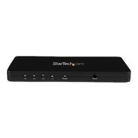 StarTech.com 4K HDMI 4-Port Video Splitter - 1x2 HDMI Splitter w - Solid Aluminum Housing - 4K @ 30 Hz - Video/Audio-Schalter - 4 x HDMI - Desktop (ST124HD4K) von Startech