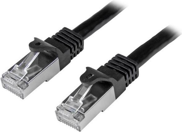 StarTech.com 5,0mBlack Cat6 / Cat 6 Shielded (SFTP) Patch Cable 5m - Patch-Kabel - RJ-45 (M) bis RJ-45 (M) - 5,0m - SFTP - CAT 6 - gepresst, glatt - Schwarz (N6SPAT5MBK) von Startech