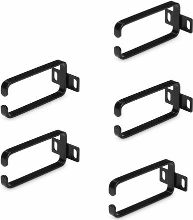 StarTech.com 5-Pack 1U Vertical Cable Management D-Ring Hooks, Cable Manager For 19 Server Racks/Cabinets, Network Rack Wire Organizers, Cable Guide Rings - Kabelmanagementring (vertikal) - Schwarz - 1U (Packung mit 5) (CMHOOK1UN5PK) von Startech