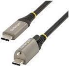 StarTech.com 50,80cm (20) 50cm Top Screw Locking USB C Cable 10Gbps, USB 3.1/3.2 Gen 2 Type-C Cable, 100W (5A) Power Delivery Charging, DP Alt Mode, Single Screw Lock, USB-C to C Cord - Thunderbolt 3 Compatible (USB31CCTLKV50CM) - USB-Kabel - USB-C (M) gerade/verriegelnd bis USB-C (M) gerade - USB 3.2 Gen 2 / DisplayPort 1.4 /Thunderbolt 3 - 50 cm - 8K Unterstützung - Grau, Schwarz von Startech