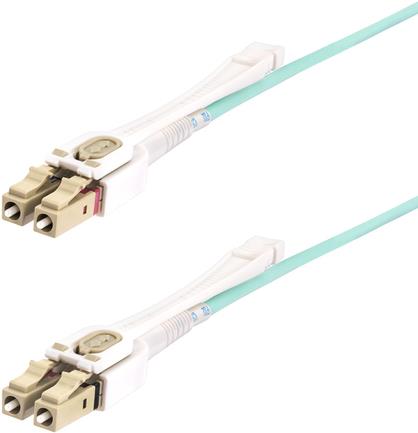 StarTech.com 5m (15ft) LC to LC (UPC) OM4 Multimode Fiber Optic Cable w/Push Pull Tabs, 50/125µm, 100G Networks, Bend Insensitive, Low Insertion Loss - LSZH Fiber Patch Cord (450FBLCLC5PP) - Patch-Kabel - LC/UPC Multi-Modus (M) zu LC/UPC Multi-Modus (M) - (450FBLCLC5PP) von Startech