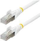 StarTech.com 5m CAT6a Ethernet Cable - White - Low Smoke Zero Halogen (LSZH) - 10GbE 500MHz 100W PoE++ Snagless RJ-45 w/Strain Reliefs S/FTP Network Patch Cord - Patch-Kabel - RJ-45 (M) zu RJ-45 (M) - 5 m - S/FTP - CAT 6a - IEEE 802.3bt - halogenfrei, geformt, ohne Haken, verseilt - weiß von Startech