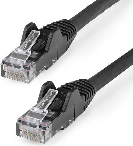 StarTech.com 5m LSZH CAT6 Ethernet Cable, 10 Gigabit Snagless RJ45 100W PoE Network Patch Cord with Strain Relief, CAT 6 10GbE UTP, Black, Individually Tested/ETL, Low Smoke Zero Halogen - Category 6 - 24AWG (N6LPATCH5MBK) - Patch-Kabel - RJ-45 (M) bis RJ-45 (M) - 5 m - 6 mm - UTP / 50 Mikron - CAT 6 - ohne Haken - Schwarz von Startech