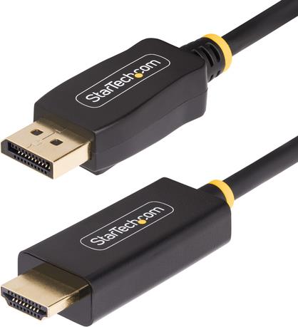 StarTech.com 6.6ft (2m) DisplayPort to HDMI Adapter Cable, 4K 60Hz with HDR, DP to HDMI 2.0b, Active Video Converter, DisplayPort Desktop to HDMI Monitor, M/M - DisplayPort to HDMI Cord (6F-DP-HDMI-4K60-HDR) - Adapterkabel - DisplayPort männlich zu HDMI m (6F-DP-HDMI-4K60-HDR) von Startech