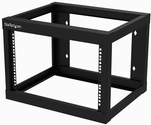StarTech.com 6U 48,30cm (19) Wall Mount Network Rack - 48,30cm (19) Deep Open Frame for Server Room AV/Data/Patch Panel/IT/Computer Equipment w/Cage Nuts - Schrank - offener Rahmen - 2 Pfosten - geeignet für Wandmontage - Schwarz - 6U - 48.3 cm (19) von Startech
