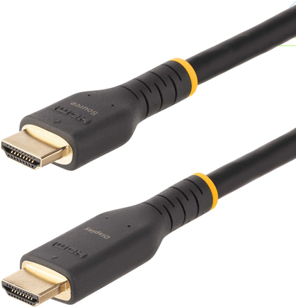 StarTech.com 7,0m(23ft) Active HDMI Cable w - Ethernet - HDMI 2,0 4K 60Hz UHD - Rugged HDMI Cord w - Aramid Fiber - Durable High Speed HDMI Cable - Heavy-Duty HDMI 2,0 Cable - Highspeed - HDMI-Kabel mit Ethernet - HDMI männlich zu HDMI männlich - 7,0m - Schwarz (RH2A-7M-HDMI-CABLE) von Startech
