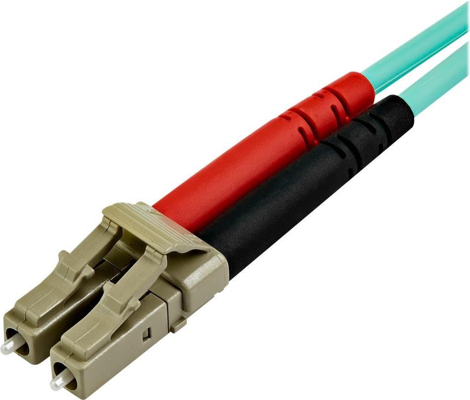 StarTech.com 7m OM4 LC to LC Multimode Duplex Fiber Optic Patch Cable - Patch-Kabel - LC Multi-Mode (M) bis LC Multi-Mode (M) - 7 m - Glasfaser - 50/125 Mikrometer - OM4 - Aquamarin von Startech