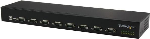 StarTech.com 8 Port USB auf Seriell Adapter Hub - USB auf RS232 Port Adapter mit Daisy Chain - Rackmontierbar - Serieller Adapter - USB 2.0 - RS-232 x 8 - Schwarz von Startech