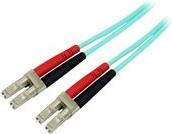 StarTech.com A50FBLCLC15 15 m OM3 LC auf LC Multimode-Duplex-Glasfaser-Kabel - Türkis - 50/125 - LSZH-Glasfaserkabel - 10 Gb - Patch-Kabel - LC Multi-Mode (M) bis LC Multi-Mode (M) - 15 m - Glasfaser - 50/125 Mikrometer - OM3 - halogenfrei - Aquamarin von Startech