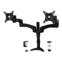 StarTech.com Articulating Dual Monitor Arm - Grommet / Desk Mount with Cable Management & Height Adjust - Verstellbarer Arm für LCD-Display - Kunststoff, Stahl - Schwarz - Bildschirmgröße: 61cm (24) - Montageschnittstelle: 100 x 100 mm, 75 x 75 mm (ARMDUAL) von Startech