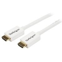 StarTech.com CL3 In-wall High Speed HDMI Cable - Video- / Audiokabel - HDMI - 30/32 AWG - HDMI, 19-polig (M) - HDMI, 19-polig (M) - 3,0m - Doppelisolierung - wei� (HD3MM3MW) von Startech