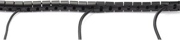 StarTech.com CMSCOILED2 Kabelbündelschlauch (2,5 m, 25mm / 2,50cm (1)  Durchmesser, erweiterbarer Spiralkabel-Organizer) schwarz - Kabelhüllen-Kit - Schwarz - 2.5 m von Startech