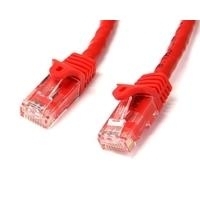 StarTech.com Cat6 Snagless Gigabit UTP Netzwerkkabel - Cat 6 RJ45 Netzwerkkabel mit Knickschutz - Patch-Kabel - RJ-45 (M) - RJ-45 (M) - 15,0m - UTP - CAT 6 - gepresst, glatt - Rot (N6PATC15MRD) von Startech