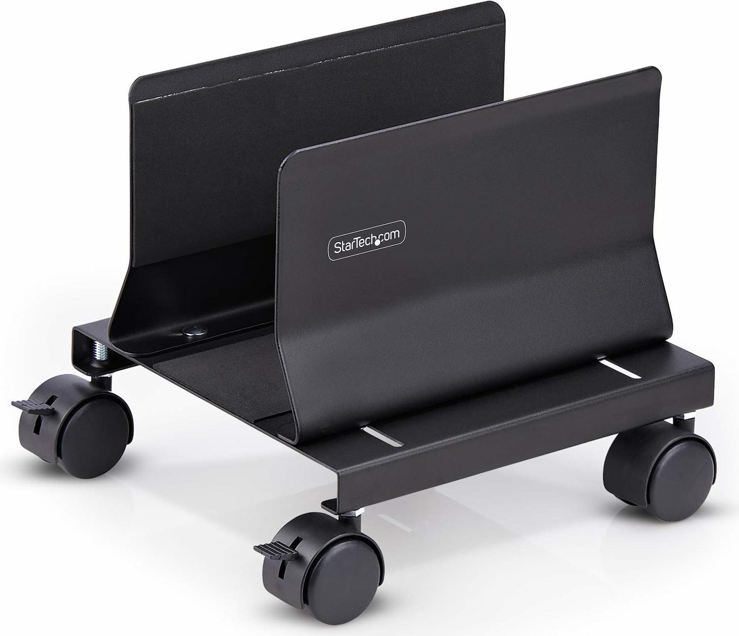 StarTech.com Computer Tower Cart Rolling CPU Caddy w/ Wheels, Adjustable - Wagen - für Personal-Computer - Stahl - Schwarz (CPUMOBILESTND) von Startech