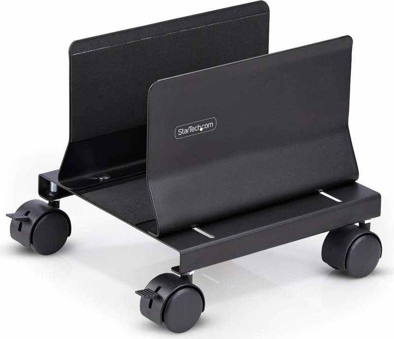StarTech.com Computer Tower Cart Rolling CPU Caddy w/ Wheels, Adjustable - Wagen - für Personal-Computer - Stahl - Schwarz (CPUMOBILESTND) von Startech