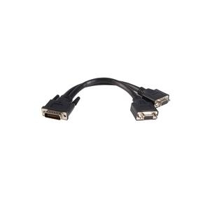StarTech.com DMS-59 Adapter Y Kabel - DMS59 LFH59 (Stecker) auf 2 x VGA (Buchse) - Splitter - VGA-Kabel - DMS-59 (M) - HD-15 (W) - 20cm - Schwarz (DMSVGAVGA1) von Startech